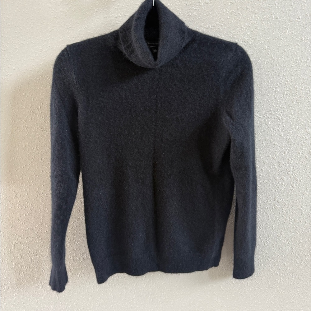 Talbots Cashmere Black Turtleneck Sweater